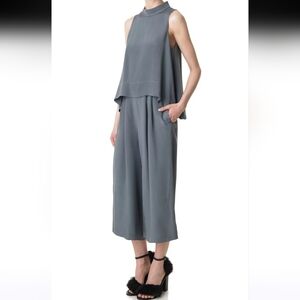 Tibi Slate Gray Sleeveless Jumpsuit